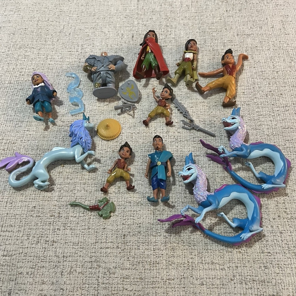 Disney Raya & The Last Dragon Vintage Toy Lot 15+ Figures Accessories